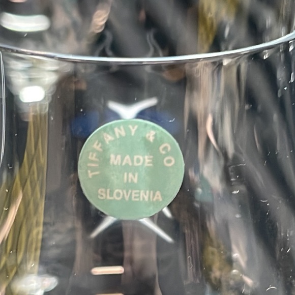 Tiffany & Co Set of 6 Crystal Stem Cordial / Wine  5oz Glasses, made in Slovenia - Picture 5 of 5